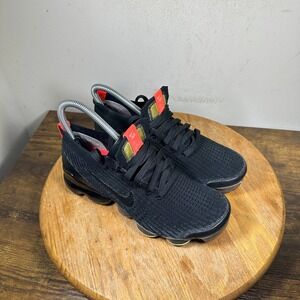 Nike Air VaporMax 2019 Black Red Mens Running Shoes Size 6 US AJ6900-023